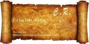 Cziglan Rita névjegykártya